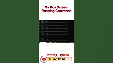Ms Dos Screen Running command//@HK_COMPUTER_LAB_11 #msdos #microsoftoffice #computereducation