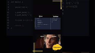 C++ Vs Python  #python #c++ #WebDeveloper #Programming