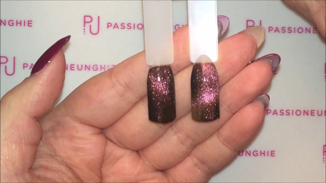 Nail-art: come utilizzare le polveri cat's eyes con la doppia calamita