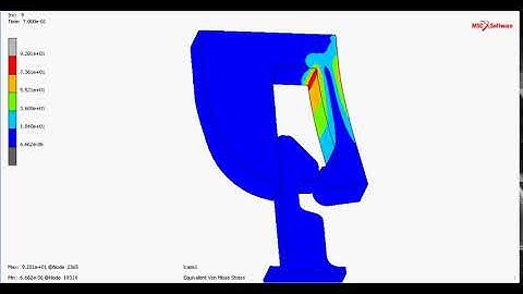 Snapfit simulation using Marc - Nonlinear Stress as a output