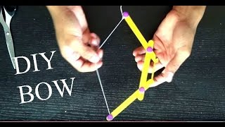 How to make a mini bow and arrow using Popsicle sticks. A small powerful bow that is homemade and made out of household 