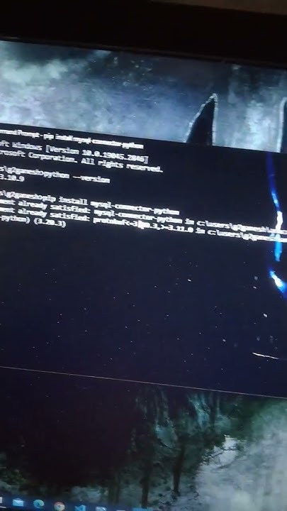 pip install MySQL data base connector python in my computer command ...