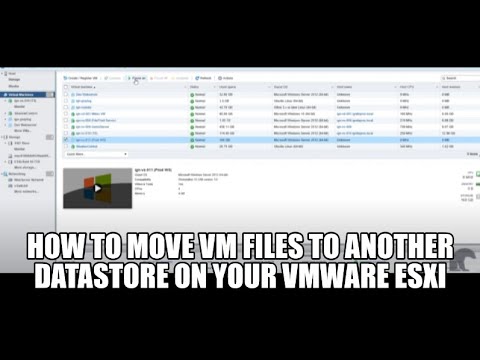 How to move vm files to another datastore on your VMware ESXi host