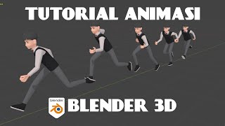 Tutorial Bikin Animasi Lari Untuk Karakter Game di Blender 3d #gamedev #animestyle #animestyle3d