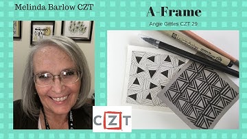 Tangle  Art Lesson A-Frame Tangle Pattern #373