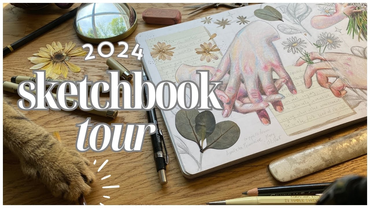 Sketchbook Tour 2024 ! Come take a stroll through my mixed media ...