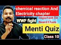 LIVE Menti quiz of chemical reaction and Electricity with class 10 cbse students by Ankit sir