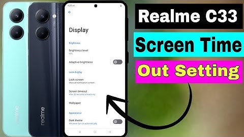 Realme C33 Screen Time out setting| HM Technical