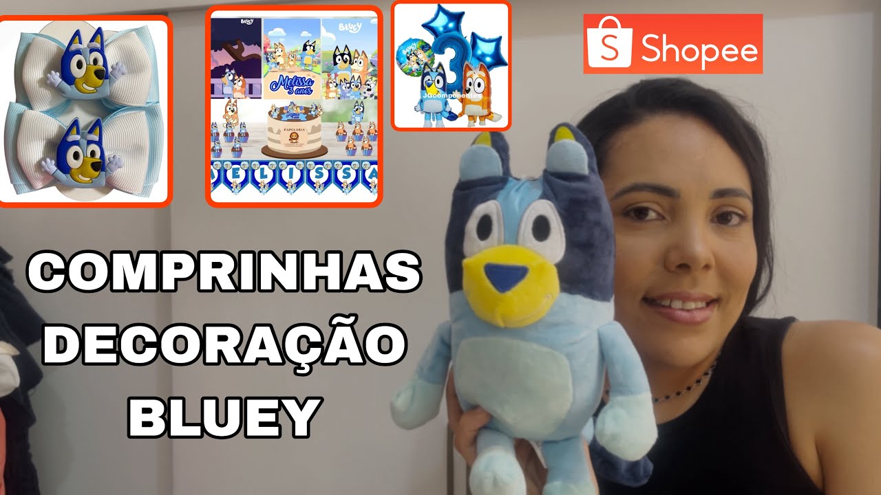 COMPRINHAS SHOPEE / DECORAÇÃO FESTA BLUEY E BINGO 