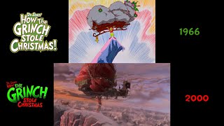 How the Grinch Stole Christmas (1966/2000): side-by-side comparison