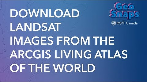 Download Landsat Imagery from the ArcGIS Living Atlas of the World