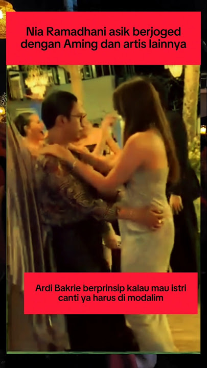 Nia Ramadhani asik berjoged dengan Aming di Acara Pernikahan Luna Maya dan Maxime Bouttier #lunamaya