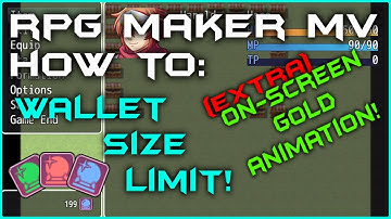 RPG Maker MV - How to create a Wallet Size Limit & On-Screen Gold Animation!