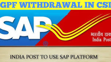 GPF withdrawal request  in csi ||sap|employee portal