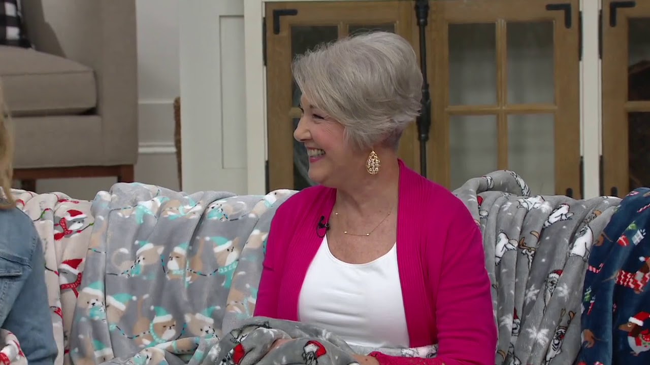 Berkshire Blanket 60"x80" Oversized Holiday Animal Printed Throw on QVC