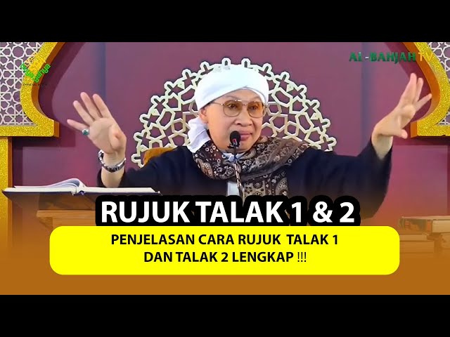 Penjelasan Cara Rujuk Talak 1 dan 2 LENGKAP ❗❗ - Buya Yahya Menjawab class=