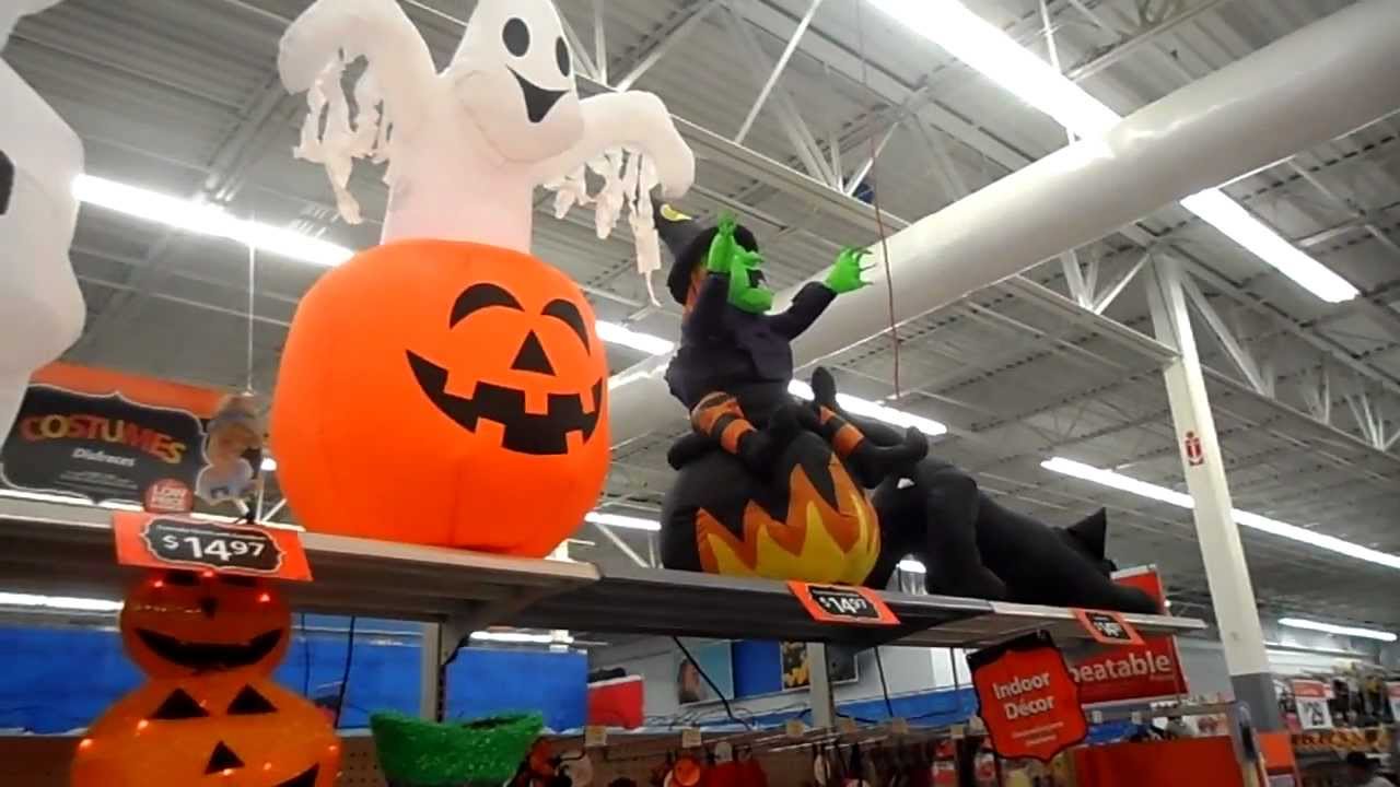 HALLOWEEN DISPLAY OF LATEST ITEMS FOR SALE AT WALMART 