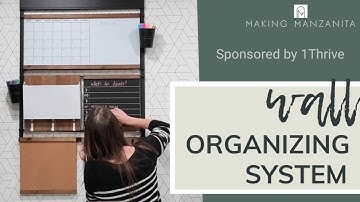 Wall Organizing System to Organize Your Family |  Farmhouse Command Center (Coupon Code: MANZANITA)