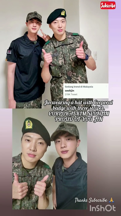 corporal #jin on Weverse 💜 #seokjin #seungyoon #trending #shorts