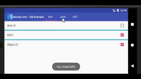 android actionBar tab navigation example one line