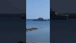 HMCS Margaret Brooke pulled up in Owen Sound 👀🇨🇦 The harbour’s lookin’ extra official today 😤⚓️