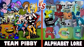 Pibby CN Glitch vs. Alphabet Lore | Minecraft (CHILL!)
