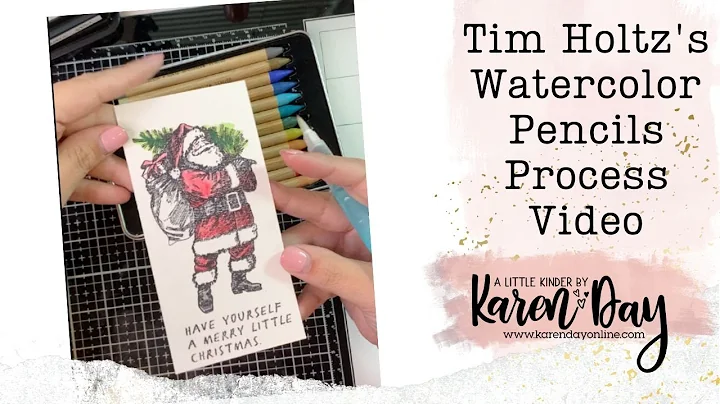 Tim Holtz Watercolor pencil| watercolor technique|...