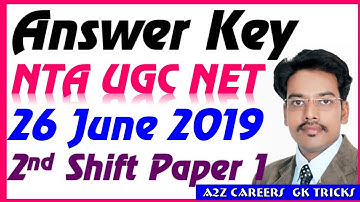 26 June 2019  Paper Ist    NTA UGC NET Exam Review And Analysis Evening Shift 2nd