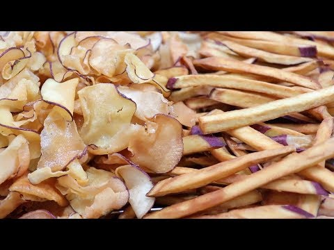 고구마로 집에서 할수있는 완벽한 스낵 만들기~바삭, 바삭칩, 스틱. [강쉪] korea food recipe, Fry sweet potato stick , chip
