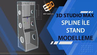  3D Studio Max İle Spline Ve Extrude Kullanarak Ürün Standı Modelleme