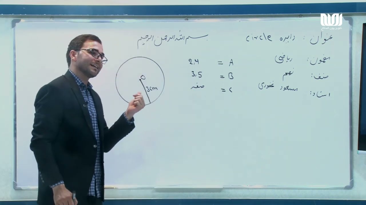 مکتب | ریاضی صنف نهم - قسمت 01 | دایره و موضوعات مرتبط آن | School - 9th grade Math