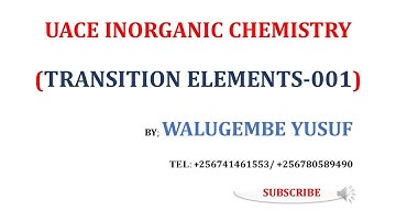 Introduction To Transition Elements | [For S5 & S6]