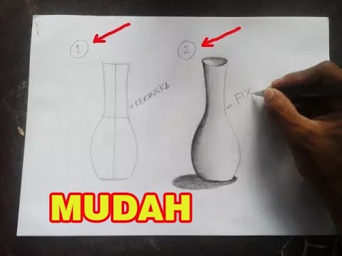 Cara Mewarnai Gambar  Vas  Bunga  gambar  mewarnai bunga 