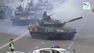 18-AUG-2018 Ukrainian Army military vehicles go to participate the training of Independence parade