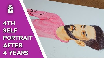 Colored Pencil Self Portrait Drawing | Realistic Timelapse Art - Rajsi Varu (Official Art Video)