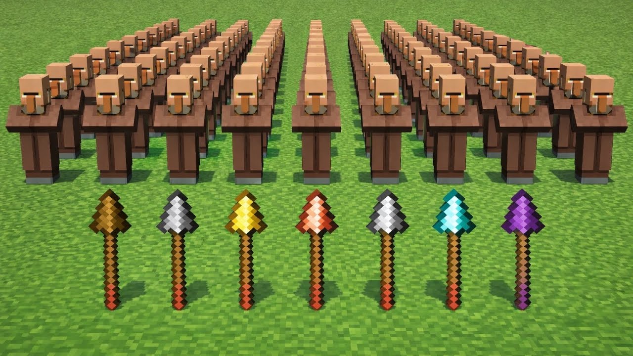 Which new Spear is the Strongest? [ In Minecraft pocket edition ] - YouTube