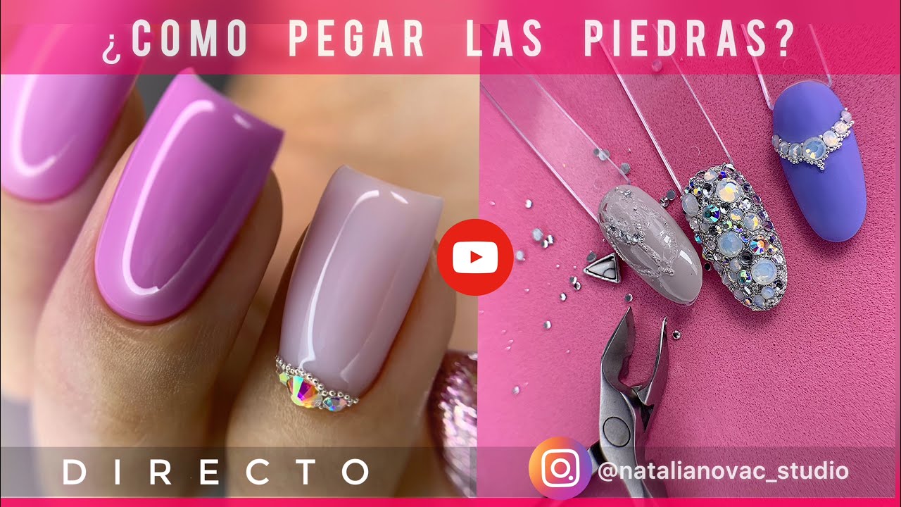 Cómo pegar piedras en Uñas de Gel y Esmalte Permanente 