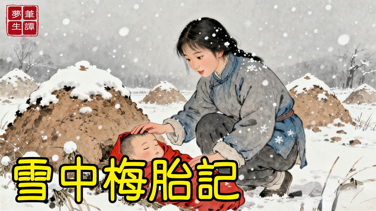 大雪天，孤女在墳堆邊撿到個凍僵的男娃。左耳有塊胎記像朵梅花。十五歲那年，村裏來了個道士，盯著他看了半晌忽然跪拜：貧道尋了三百年的山主，竟是給人當兒子來了！#故事#民間傳說#奇遇#報恩#原創故事