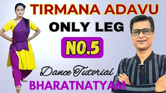 Tirmana Adavu Only Leg No 5 | Di Di Tei Adavu Bharatanatyam Dance |  Bharatanatyam Dance Tutorials