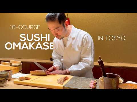 175 Michelin Selected Sushi Omakase In Iidabashi Tokyo Ichiu Vlog 4K 