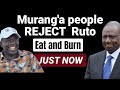 Murang A People Publicly Reject Ruto By Burning UDA Tshirts After Eating Money 