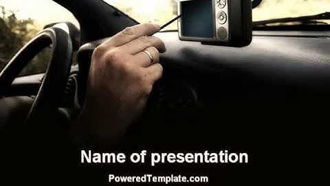 GPS Navigator PowerPoint Template by PoweredTemplate.com