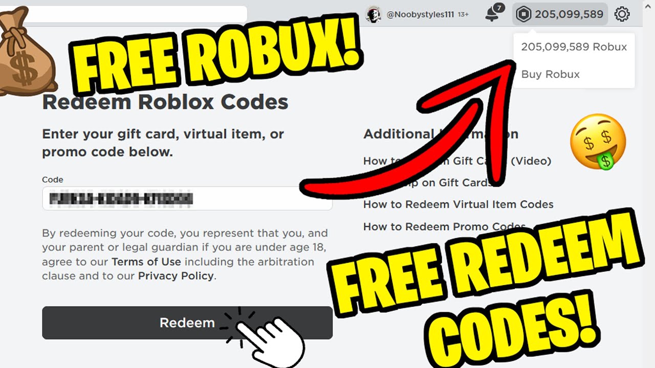 Robux Free Codes 2022