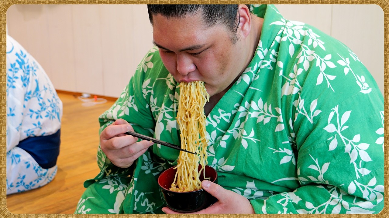 【相撲飯】ジャージャー麺・マグロ刺身・カニ玉・寄せ鍋 ／ 朝稽古 🍚『ちゃんこ番：出沼・若雅・梅山』