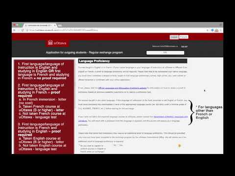 How to submit online application form - uOttawa Exchange Program