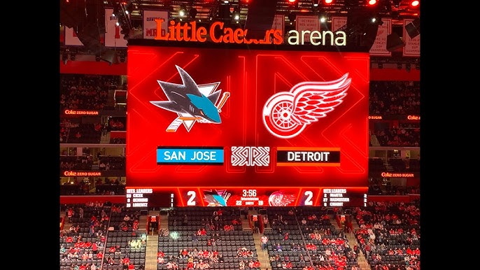  Detroit Red Wings, 1st Game at Lil Caesars - 44x18