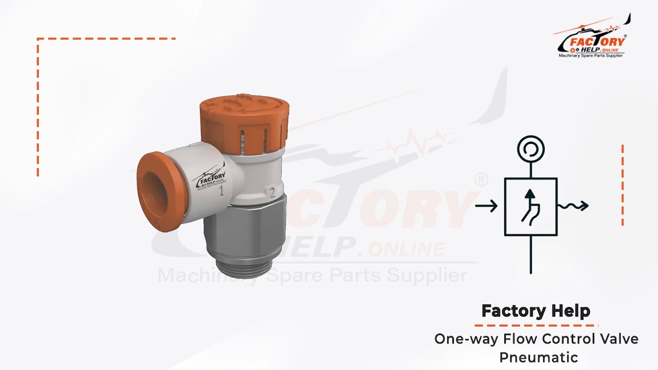 FactoryHelp -- One-way flow control valve Pneumatic - YouTube