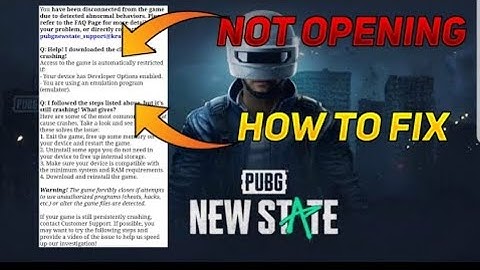 Pubg new state not opening , how to solve this problem - pubg new state developer option problem