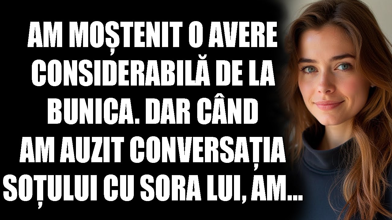 Am moștenit o avere considerabilă de la bunica. Dar când am auzit conversația soțului cu sora lui...