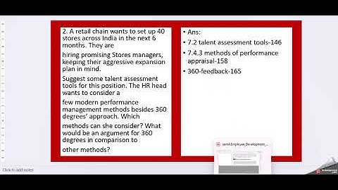 NMIMS -June 2023 Assignment- Employee Development and Talent Management  : SEM4_HRM